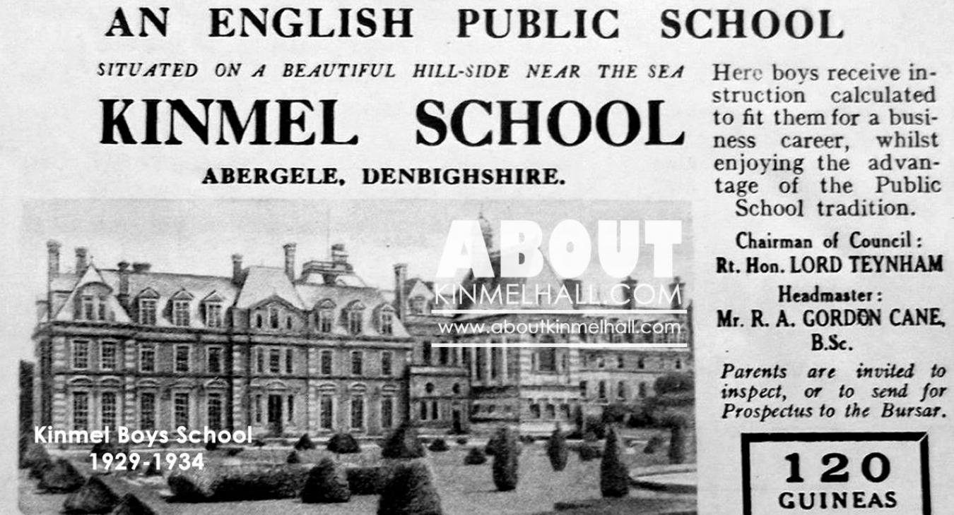 Kinmel School for Boys 1929-1934 Prospectus 1929-1934